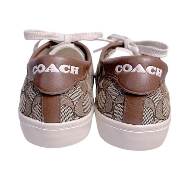 COACH CitySole Signature C Logo Khaki Low Top Sneakers Women’s Size 7 New - Picture 6 of 15